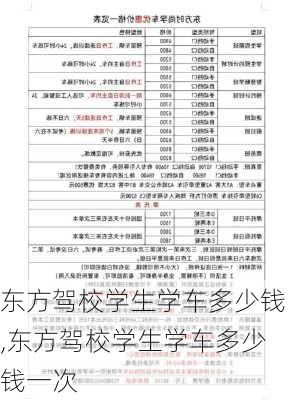 东方驾校学生学车多少钱,东方驾校学生学车多少钱一次