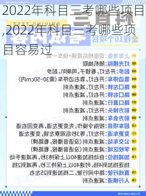 2022年科目三考哪些项目,2022年科目三考哪些项目容易过