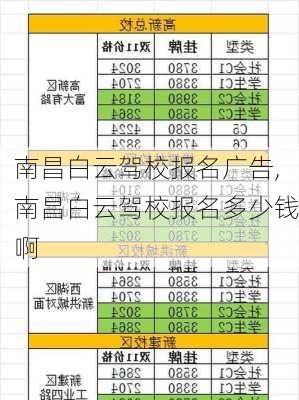 南昌白云驾校报名广告,南昌白云驾校报名多少钱啊