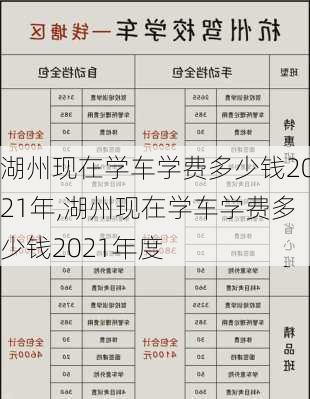 湖州现在学车学费多少钱2021年,湖州现在学车学费多少钱2021年度