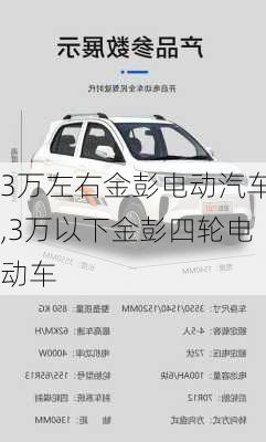 3万左右金彭电动汽车,3万以下金彭四轮电动车