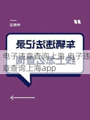 电子违章查询上海,电子违章查询上海app