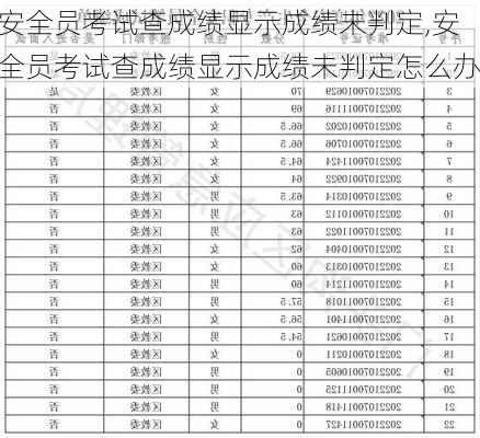 安全员考试查成绩显示成绩未判定,安全员考试查成绩显示成绩未判定怎么办